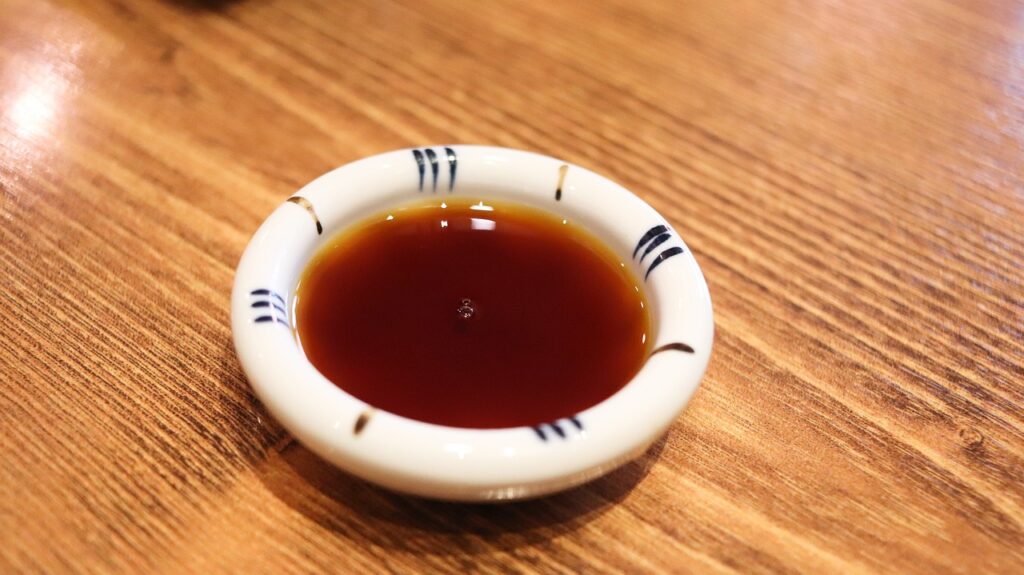 soy sauce in a small bowl